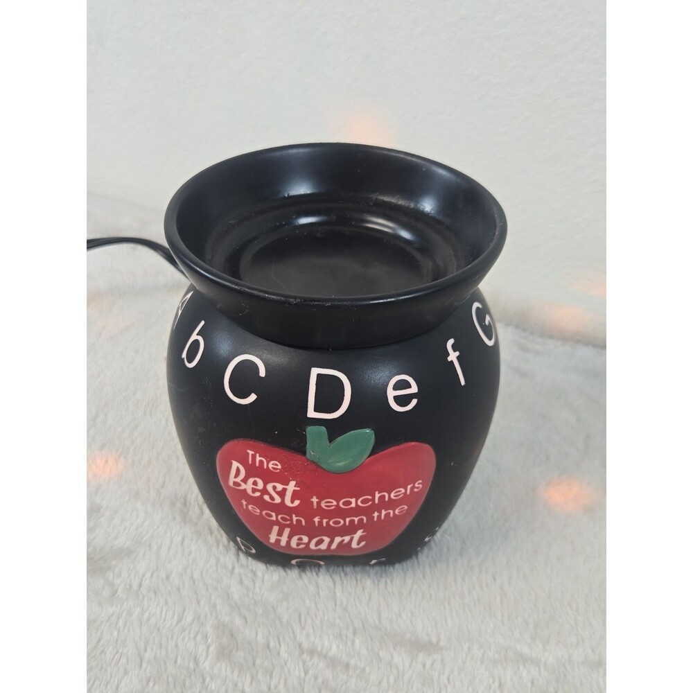 Scentsy Wax Warmer Apple ABCs Best Teachers Teach From The Heart MidSize Retired
